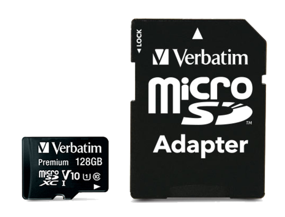 Verbatim microSDXC Speicherkarte 128 GB UHS-I Premium Class 10 + SD Adapter Verbatim microSDXC Speicherkarte 128 GB UHS-I Premium Class 10 + SD Adapter
